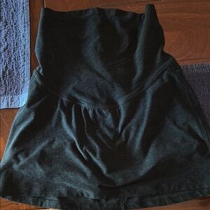 Black beyond yoga maternity spacedye skirt with built in shorts